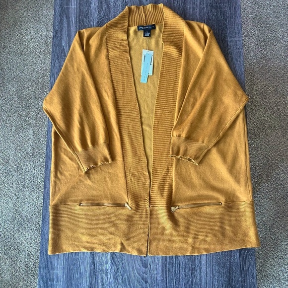 Joan Vass Sweaters - Joan Vass Golden Cardigan Sweater | NWT Size 1X